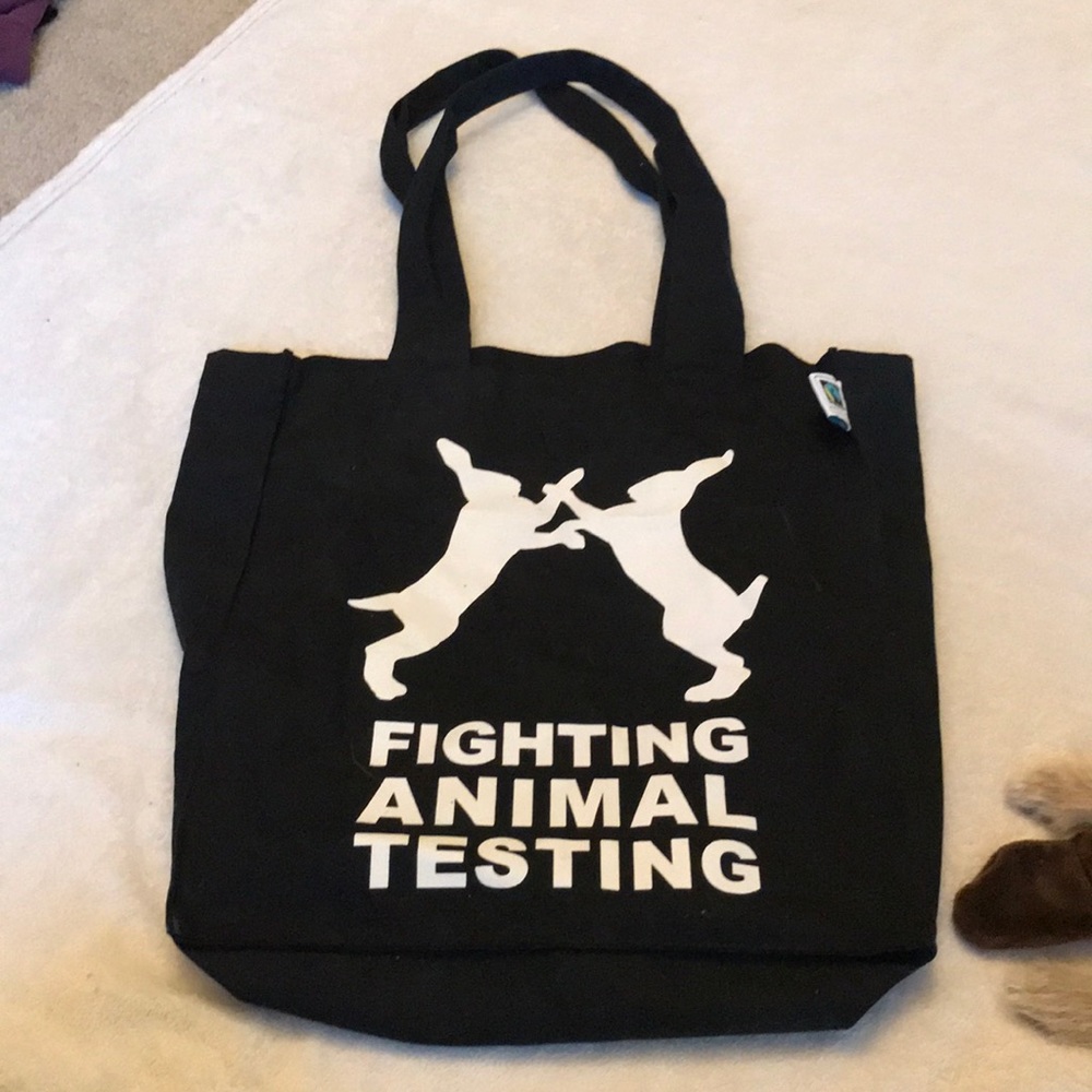 Lush fight animal testing reusable canvas bag